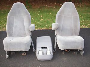 1993 Ford F150 Bronco Bucket Seats Captains Chairs Center Console