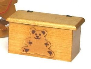 Dollhouse Town Square Miniatures Nursery Furniture Small Bear Toy Box