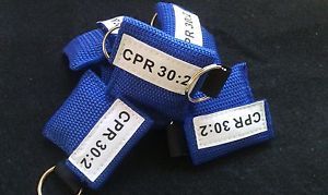 100 Blue CPR Mask Keychain Face Shield Key Chain Disposable Imprinted CPR 30 2