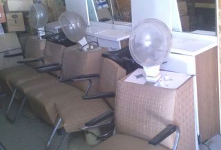 Vintage Beauty Parlor 50s 60s Chairs Dryers Counters Mirrors Sinks