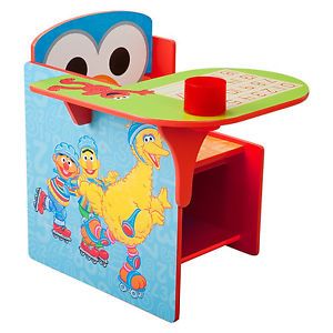 Sesame Street Elmo 123 Toddlers Kids Activity Craft Chair Table Desk Storage Bin
