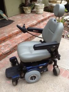 Electric Blue Pride Jazzy 610 Power Wheel Chair New Batteries