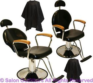 2 All Purpose Hydraulic Reclining Barber Chair Natural Oak Arms Salon Equipment