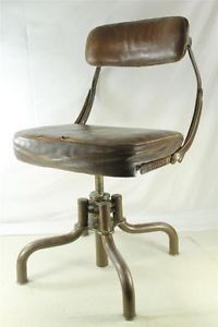 1930's do More Factory Office Chair do More Art Deco Lines Steampunk Look