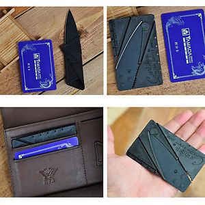Cardsharp Credit Card Safety Folding Knife Sharp Blade Black New