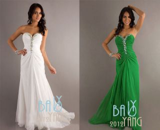 Stock Chiffon Formal Bridesmaid Dresses Party Evening Prom Dresses Ball Gown
