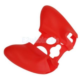 Red Soft Silicone Skin Case Cover for Xbox 360 Game Wired Wireless Controller