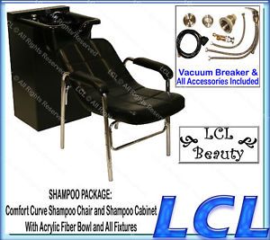 Shampoo Bowl Cabinet Chair Comfort Curve Beauty Salon