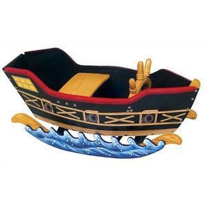 Kids Wooden Pirate SHIP Rocking Horse Toddler Pirates Wood Toy Boat Rocker Chair