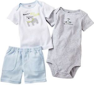 Carters Newborn 3 Months Baby Boy Shirt Bodysuit Shorts Set Outfit Clothes