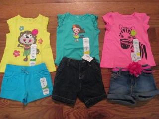 6 Piece Lot of Baby Girl Summer Clothes Size 6 9 Months