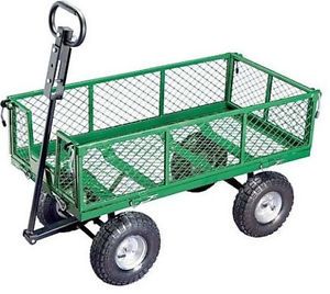 Utility Cart Hand Truck Heavy Duty Dolly Rolling Flatbed New Garden Wheel Barrow