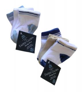Faded Glory Baby Boys Newborn Infant Socks 0 6 mos Assorted Packs 6 Pair Set