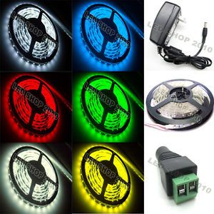 300 600 LEDs 3528 SMD Non Waterproof Strip Party Super Bright Light 5M 12V New