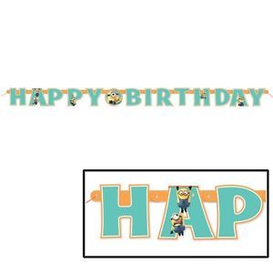 Despicable Me 2 1 Jointed "Happy Birthday" Banner Birthday Party Supplies