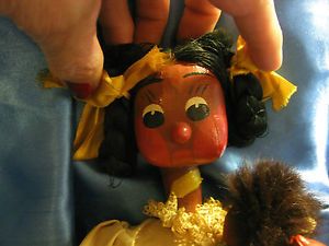 Vtg Doll Mexican Girl Folk Art Primitive Woman Holding Baby Brown Latin