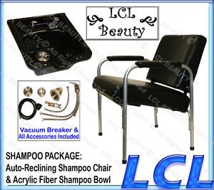 Acrylic Fiber Shampoo Bowl Auto Recline Reclining Shampoo Chair Salon Equipment