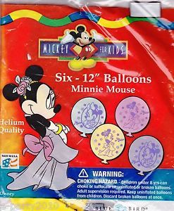 6 Disney Minnie Mouse Happy Birthday Latex Balloons Party Supplies