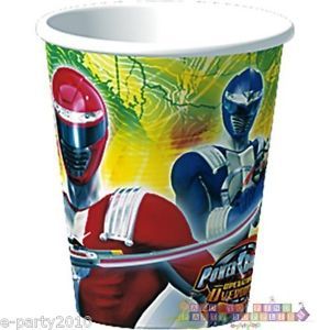 8 Power Rangers Operation Overdrive 9oz Paper Cups Birthday Party Supplies