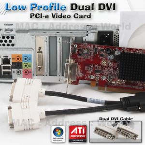 Dell Optiplex 745 755 760 Dual Monitor DVI Video Card Low Profile SFF Slim Tower