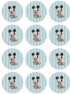Baby Mickey Mouse Cupcake Toppers Food Picks Birthday Party Supplies