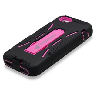 New for Apple iPhone 5 5g Hybrid Rugged Impact Stand Case Cover Skin Black Pink