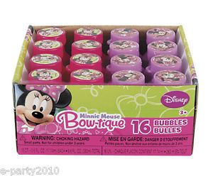 16 Minnie Mouse Bow tique Bubbles Disney Birthday Party Supplies Favors