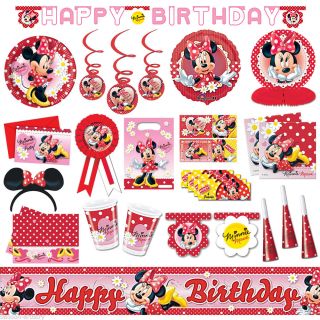 Disney Minnie Mouse Red Polka Dots Tableware Decorations All Under One Listing
