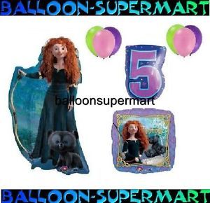 Disney Princess Brave Birthday Party Supplies Balloons Fifth 5th Number 5 New