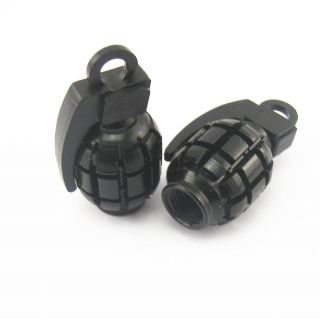 2 x Bomb Grenade Wheel Tyre Tire Valve Stems Cap Dust Covers Touring Motorcycle