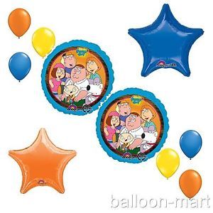 Family Guy 10pc Balloons Set Birthday Party Supplies Dad TV Show Stewie Father