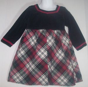 Girls Boutique Hanna Andersson Holiday Plaid Dress 90