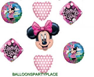 Disney Minnie Mouse Balloons Set Birthday Party Supplies Pink Polka Dots Girl XL