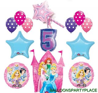 Disney Princess Birthday Party Supplies 5th Girls Decorations Wand Castle Lot