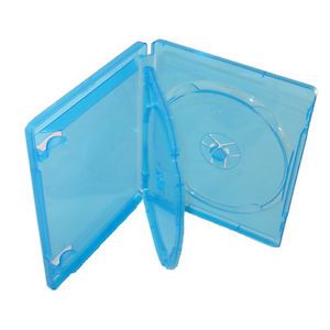 5 Pieces 14mm 3 Discs Blu Ray Case with 1 Tray for DVD CD Disc Licensed Logo