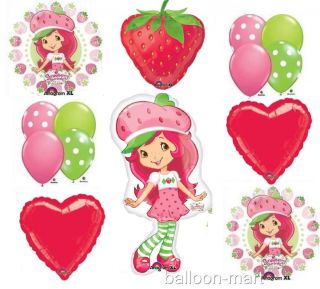 Strawberry Shortcake Balloons Jumbo Set Birthday Party Supplies Polka Dot Hearts