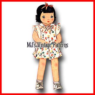 Vintage Pattern Girl Doll Classic 1930s Dress