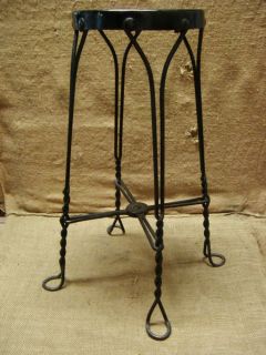 Vintage Ice Cream Chair Stool Antique Old Stools Parlor Plant Stand Table 6406