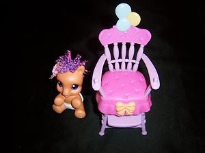 Scootaloo Baby Pony with High Chair My Little Pony Butterfly on Diaper Used