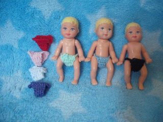 7pcs Underware Panties Handmade Crochet Clothes Barbie Baby Krissy 2 5 Doll Toys