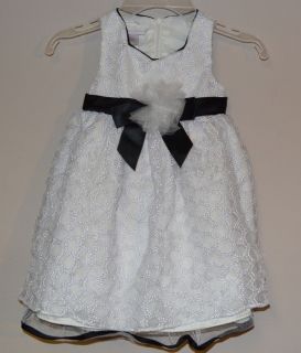 Bonnie Baby 24 Month Black and White Embroidered Dress Beautiful Wedding