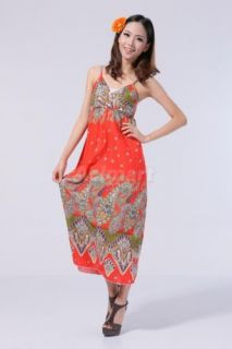 Floral BOHO Long Bohemian Gypsy Sun Dress Summer Maxi