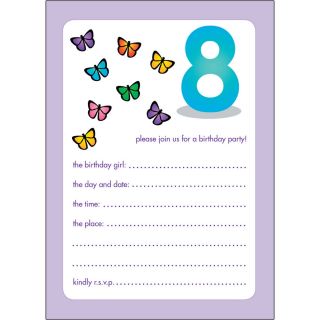 10 Childrens Birthday Party Invitations 8 Years Old Girl Bpif 43 Butterflies