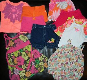 NWT NWOT EUC Baby Girls Size 2T Carters 10 Piece Lot