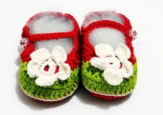 Lovely Baby Girls Mary Janes Shoes Crochet Cute Pre Walker Softsoles Newborn