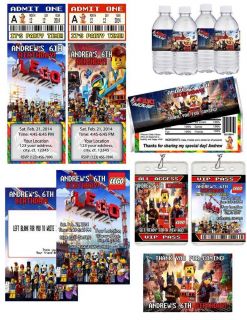 Lego Birthday Party Invitations and Favors UPRINT Available