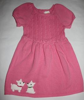 Gymboree Cheery All The Way Pink Westie Dog Sweater Dress Choose Your Size