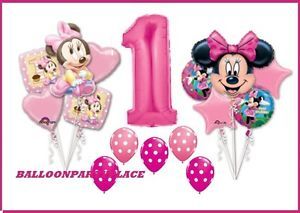 Disney Minnie Mouse First 1st Birthday Party Supplies Balloon Decoration Bouquet