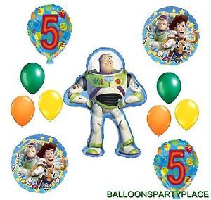 5th Birthday Buzz Lightyear Balloons Set Boy Party Supplies Toy Story Fifth 5