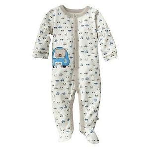 First Moments Infant Baby Boys Sleeper Pajamas Sleep Play Footed Cars 3M 6M 9M